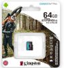  Зображення Карта пам'яті Kingston microSD   64GB C10 UHS-I U3 A2 R170/W70MB/s 